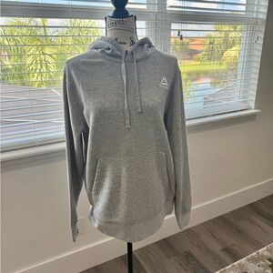 Reebok Gray Athletic Hoodie Sweatshirt